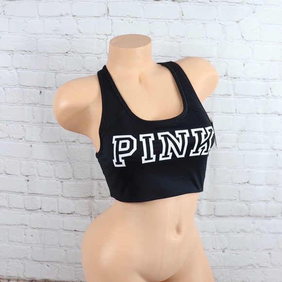 VS Pink Ultimate Sports Bra Racerback Black - Picture 3 of 6